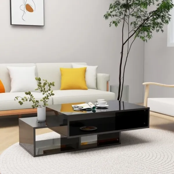 vidaXL Soffbord>Soffbord högglans 105x55x32 cm konstruerat trä