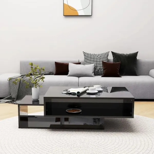 vidaXL Soffbord>Soffbord högglans 105x55x32 cm konstruerat trä