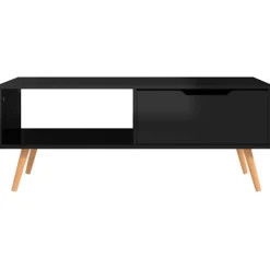 vidaXL Soffbord>Soffbord högglansig 100x49,5x43 cm spånskiva