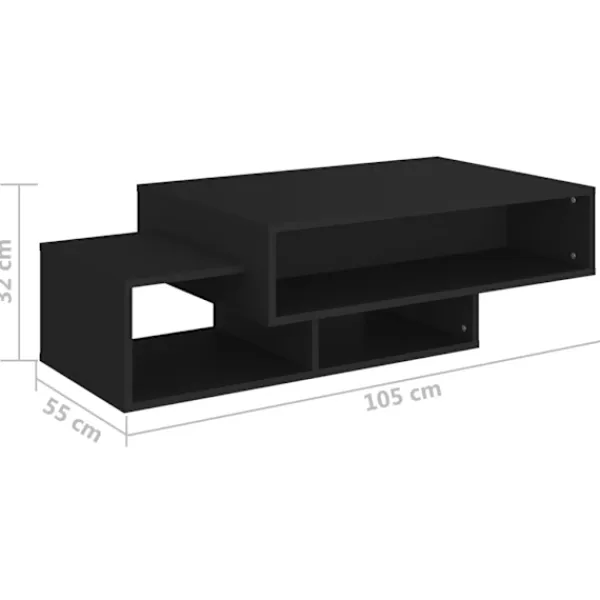 vidaXL Soffbord>Soffbord 105x55x32 cm konstruerat trä