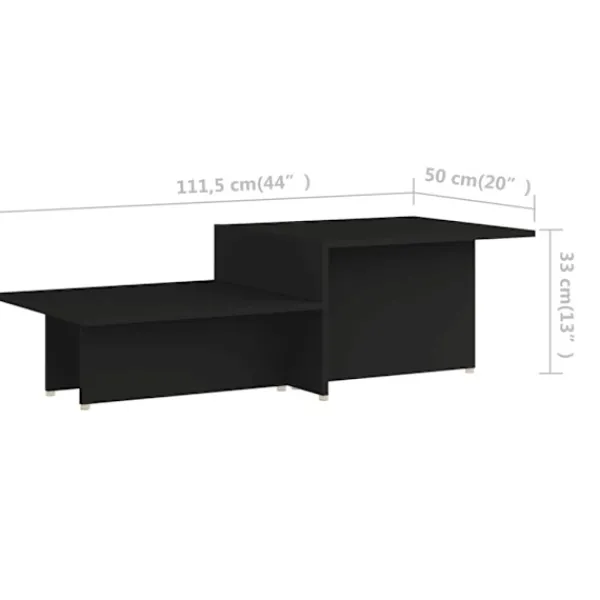vidaXL Soffbord>Soffbord 111,5x50x33 cm konstruerat trä