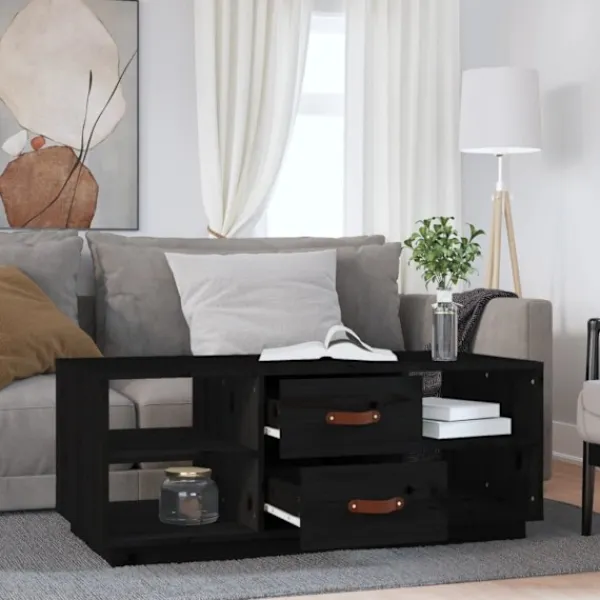 vidaXL Soffbord>Soffbord 100x50x41 cm massiv furu