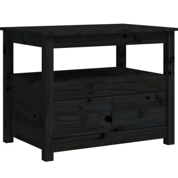 vidaXL Byråer>Soffbord 71x49x55 cm massiv furu