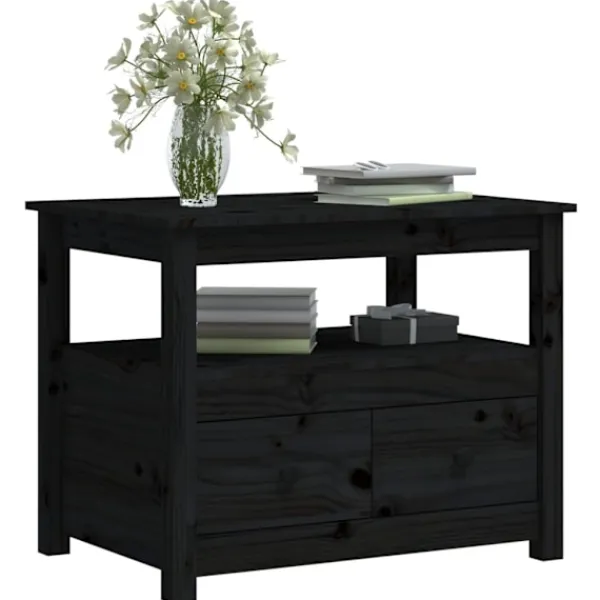 vidaXL Byråer>Soffbord 71x49x55 cm massiv furu