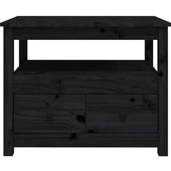 vidaXL Byråer>Soffbord 71x49x55 cm massiv furu