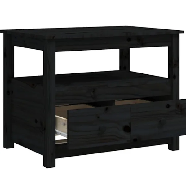 vidaXL Byråer>Soffbord 71x49x55 cm massiv furu