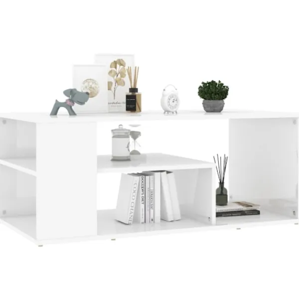 vidaXL Soffbord>Soffbord högglans 100x50x40 cm konstruerat trä