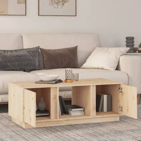 vidaXL Soffbord>Soffbord 110x50x40 cm massiv furu