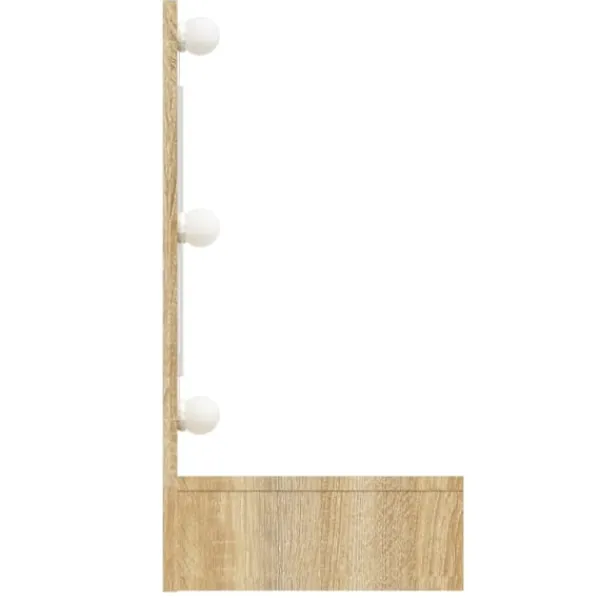 vidaXL Sminkbord>Spegelskåp med LED sonoma-ek 90x31,5x62 cm