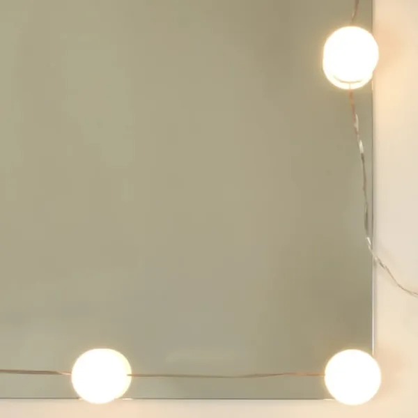 vidaXL Sminkbord>Spegelskåp med LED sonoma-ek 90x31,5x62 cm