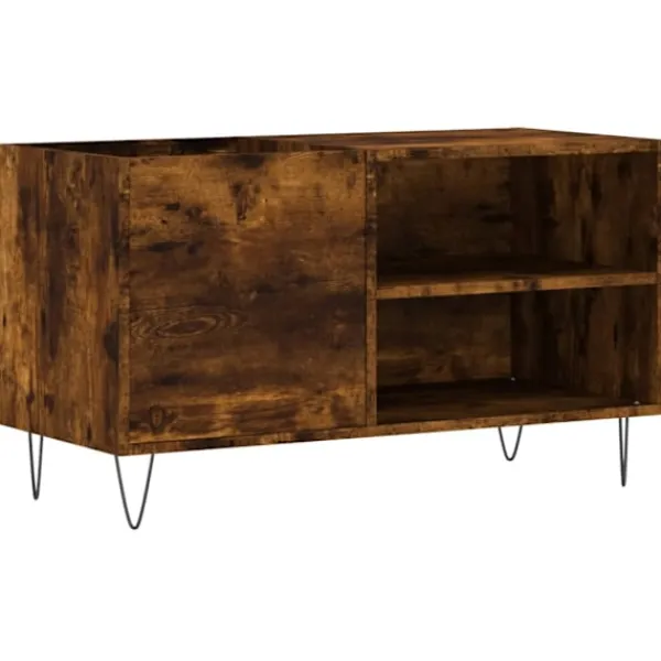 vidaXL Tv-Bänkar>Stereobänk rökfärgad ek 85x38x48 cm konstruerat trä