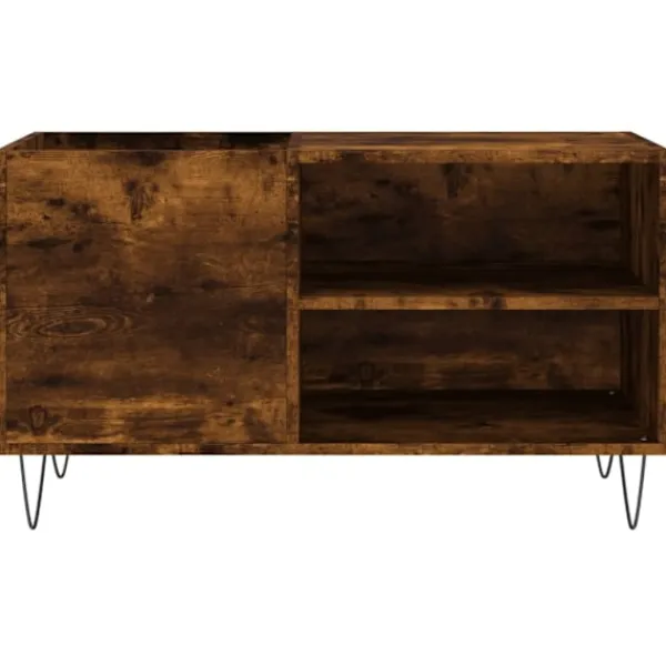 vidaXL Tv-Bänkar>Stereobänk rökfärgad ek 85x38x48 cm konstruerat trä