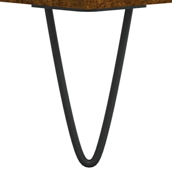 vidaXL Tv-Bänkar>Stereobänk rökfärgad ek 85x38x48 cm konstruerat trä