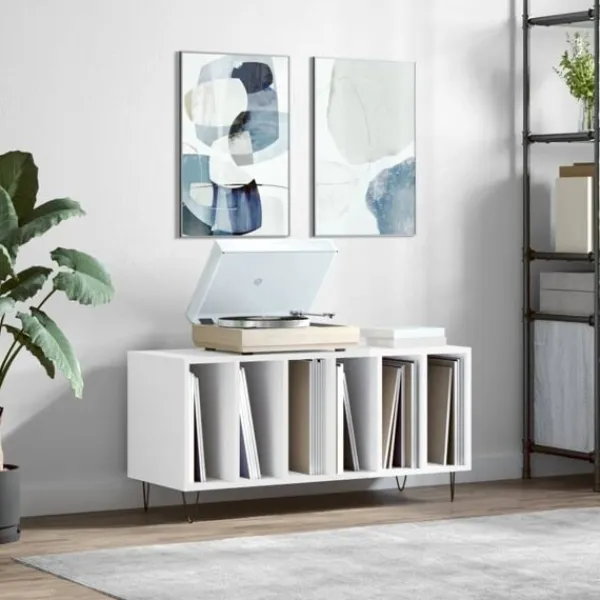 vidaXL Tv-Bänkar>Stereobänk högglans 100x38x48 cm konstruerat trä