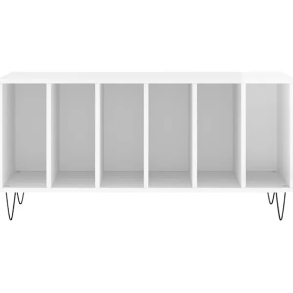 vidaXL Tv-Bänkar>Stereobänk högglans 100x38x48 cm konstruerat trä