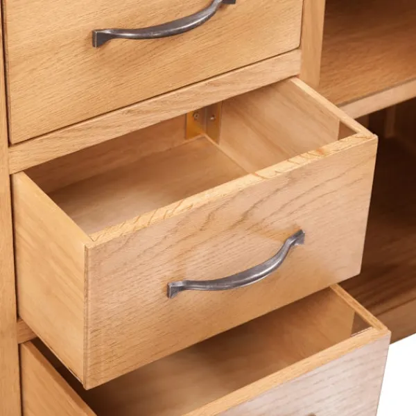 vidaXL Sideboards>Stor Skänk med 3 lådor 110 x 33,5 70 cm Ek