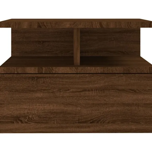 vidaXL Soffbord>Svävande sängbord brun 40x31x27 cm konstruerat trä Brun