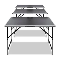 vidaXL Småbord>Tapetbord i 3 delar hopfällbar, justerbar höjd - 100x60cm