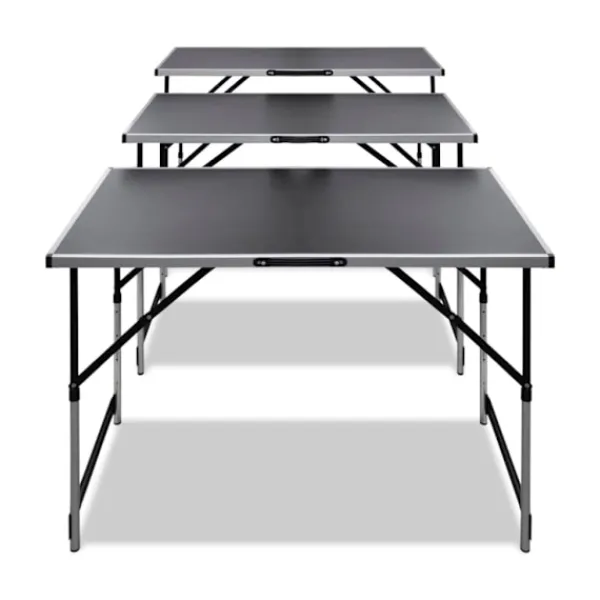 vidaXL Småbord>Tapetbord i 3 delar hopfällbar, justerbar höjd - 100x60cm