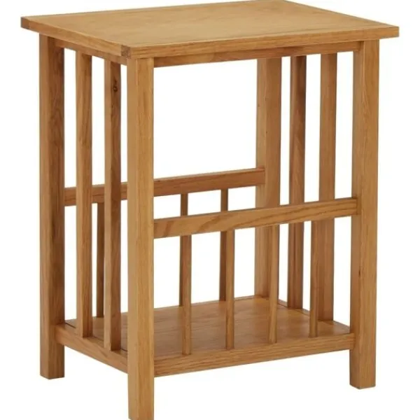 vidaXL Småbord>Tidningsbord 45x35x55 cm massiv ek