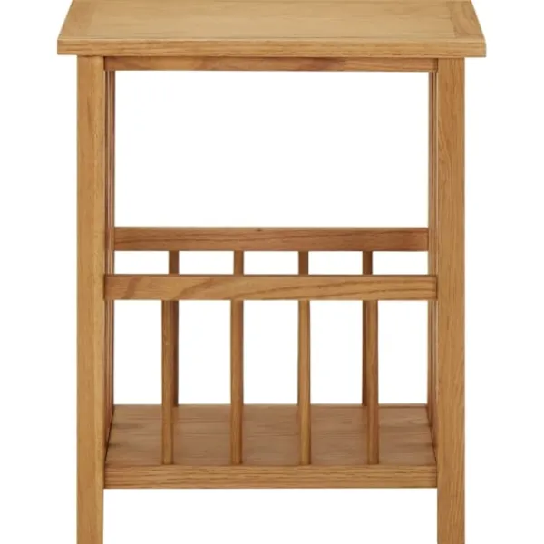 vidaXL Småbord>Tidningsbord 45x35x55 cm massiv ek