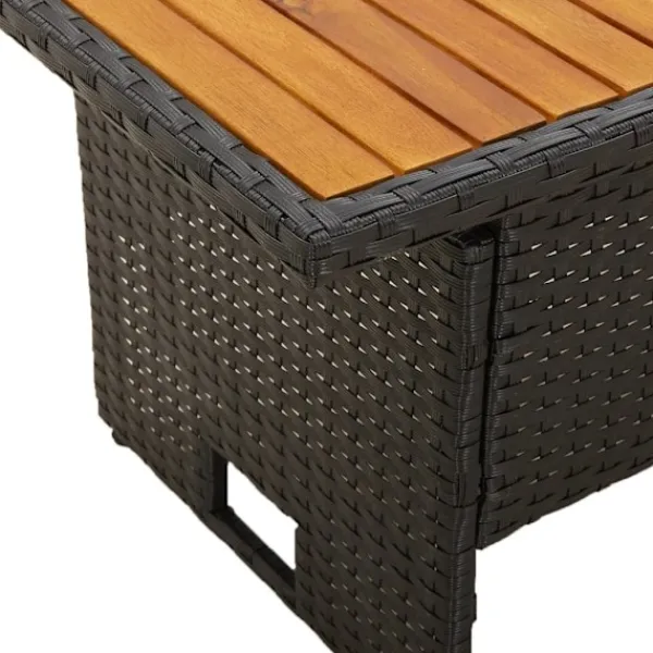 vidaXL Soffbord>Trädgårdsbord 100x50x43/63 cm akaciaträ&konstrotting