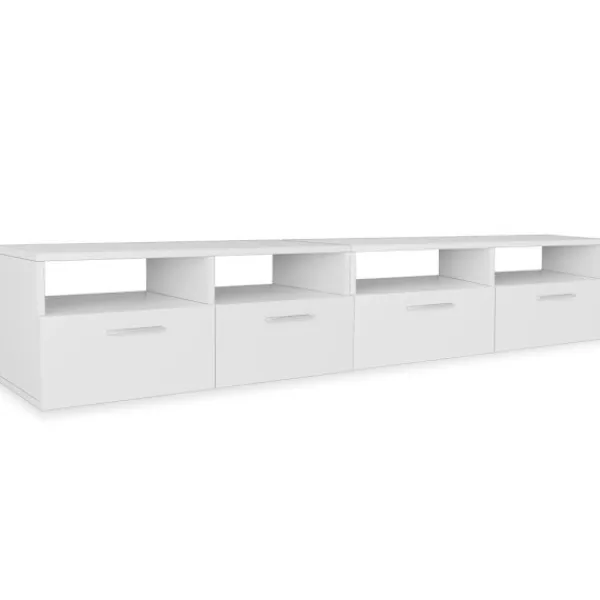 vidaXL Tv-Bänkar>TV-bänk 2 st spånskiva 95x35x36 cm