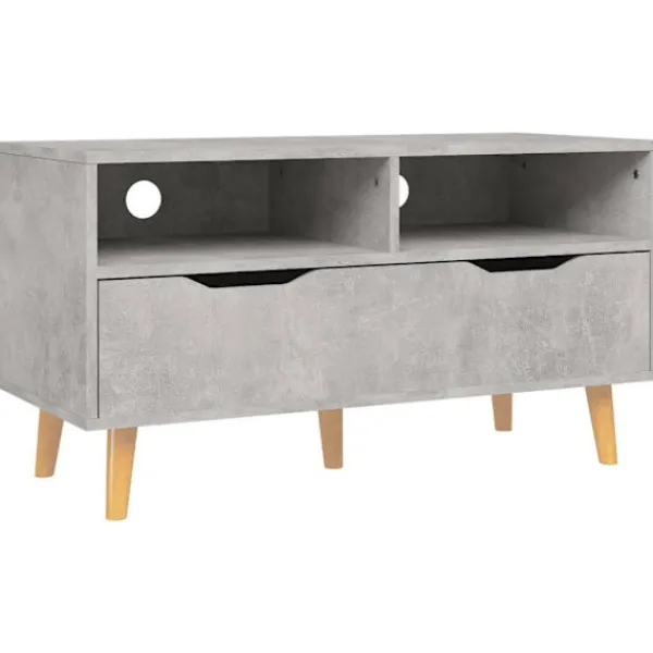 vidaXL Tv-Bänkar>Tv-bänk betong 90x40x48,5 cm konstruerat trä