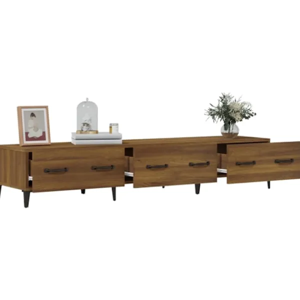 vidaXL Tv-Bänkar>Tv-bänk ek 150x34,5x30 cm konstruerat trä