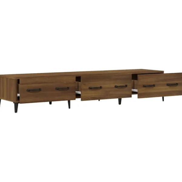 vidaXL Tv-Bänkar>Tv-bänk ek 150x34,5x30 cm konstruerat trä