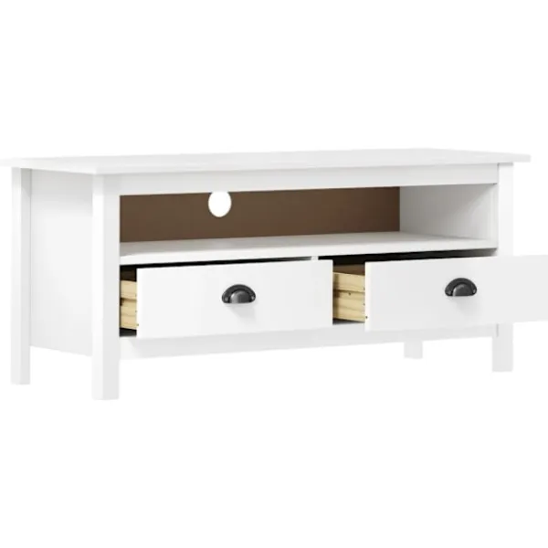 vidaXL Tv-Bänkar>TV-bänk Hill 110x40x47 cm massiv furu
