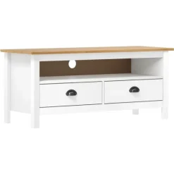 vidaXL Tv-Bänkar>TV-bänk Hill 110x40x47 cm massiv furu