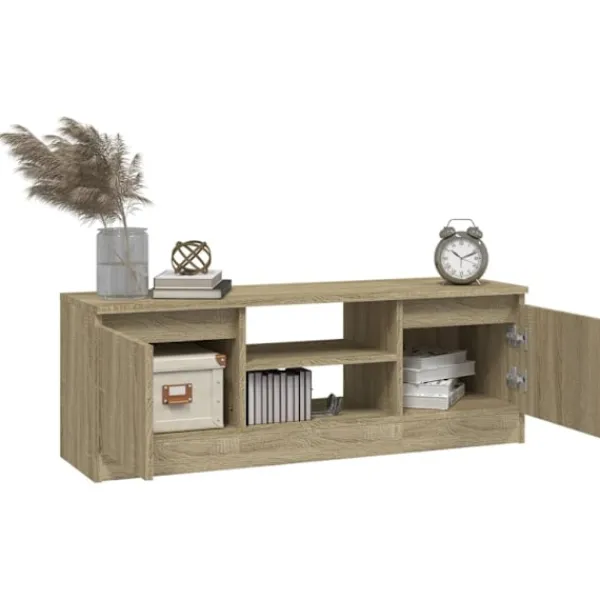 vidaXL Tv-Bänkar>TV-bänk med dörr sonoma-ek 102x30x36 cm