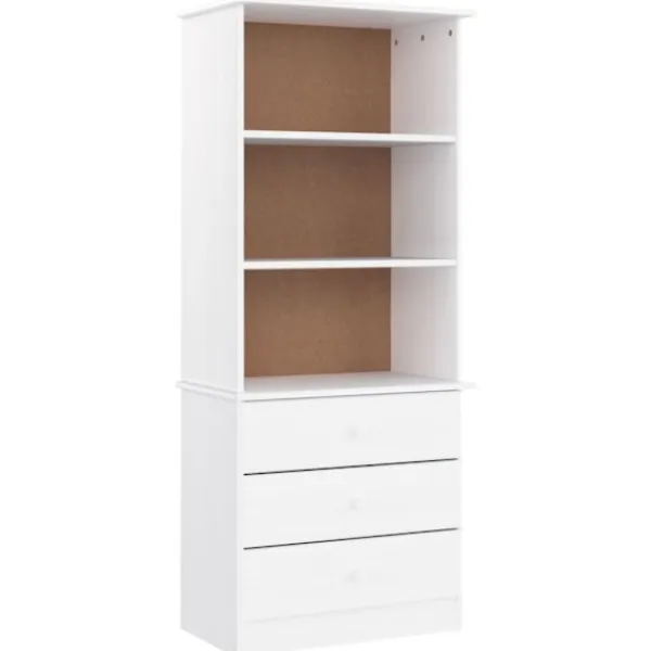 vidaXL Tv-Bänkar>Tv-bänk med lådor ALTA 60x35x142 cm massiv furu