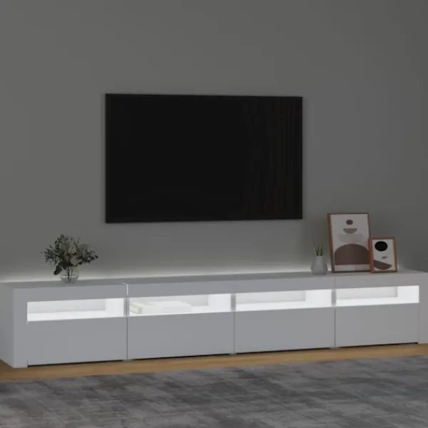vidaXL Tv-Bänkar>Tv-bänk med LED-belysning 240x35x40 cm