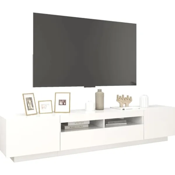 vidaXL Tv-Bänkar>TV-bänk med LED-belysning 200x35x40 cm