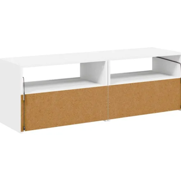 vidaXL Tv-Bänkar>TV-bänk med LED-belysning 2 delar 60x35x40 cm