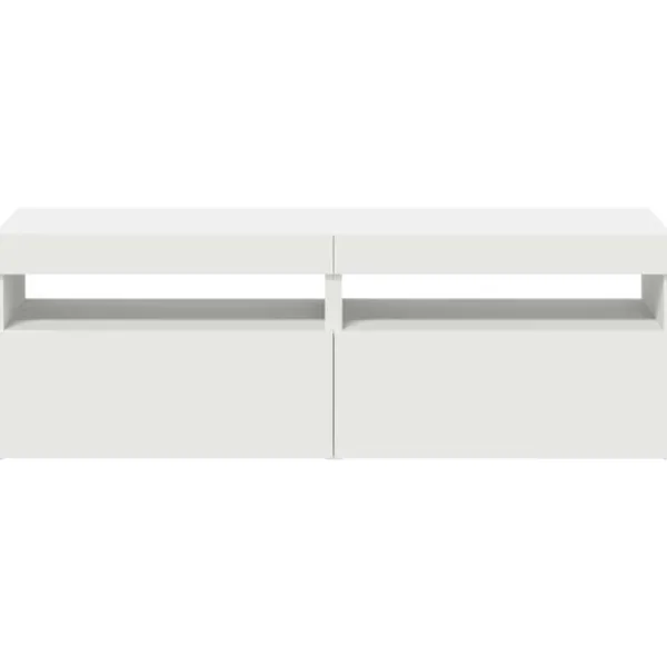 vidaXL Tv-Bänkar>TV-bänk med LED-belysning 2 delar 60x35x40 cm