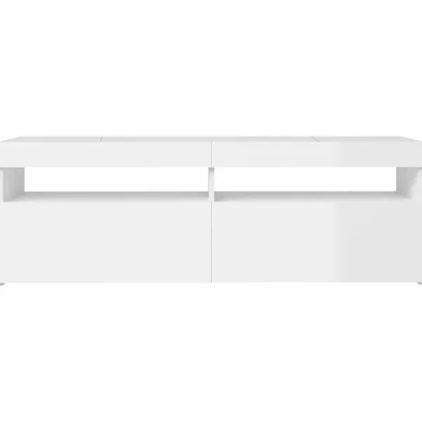 vidaXL Tv-Bänkar>TV-bänk med LED-belysning högglans 120x35x40 cm