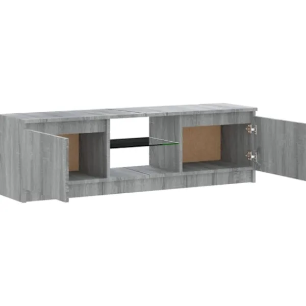 vidaXL Tv-Bänkar>TV-bänk med LED-belysning sonoma 120x30x36 cm