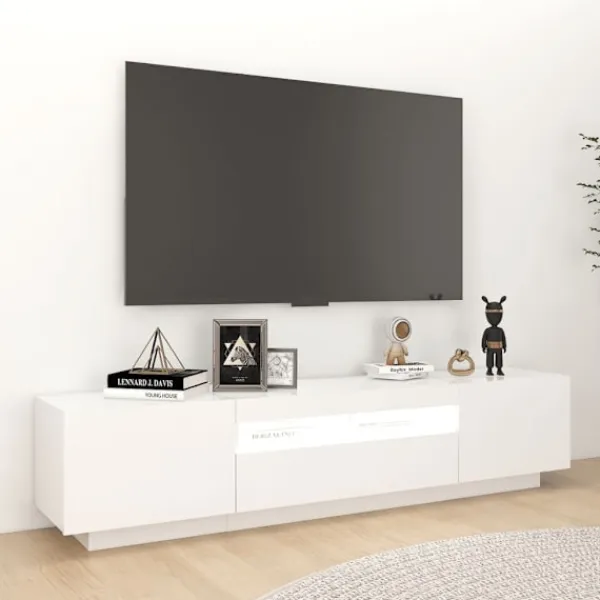 vidaXL Tv-Bänkar>TV-bänk med LED-belysning 180x35x40 cm