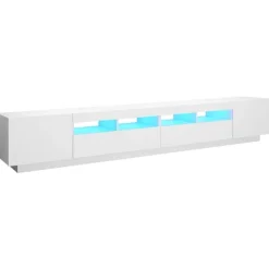 vidaXL Tv-Bänkar>TV-bänk med LED-belysning 260x35x40 cm