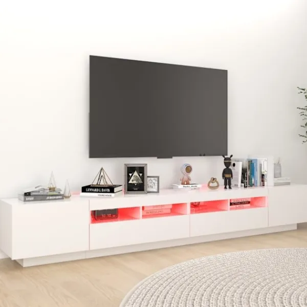 vidaXL Tv-Bänkar>TV-bänk med LED-belysning 260x35x40 cm