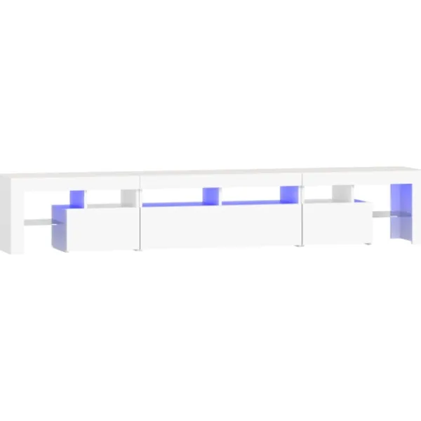 vidaXL Tv-Bänkar>Tv-bänk med LED-belysning 230x36,5x40 cm