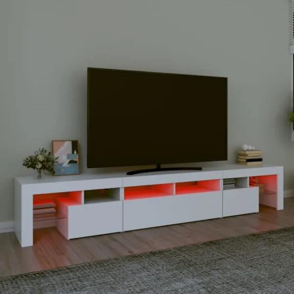 vidaXL Tv-Bänkar>Tv-bänk med LED-belysning 230x36,5x40 cm