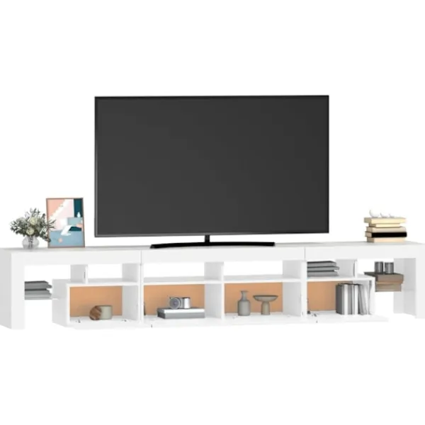 vidaXL Tv-Bänkar>Tv-bänk med LED-belysning 230x36,5x40 cm