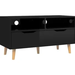 vidaXL Tv-Bänkar>Tv-bänk högglans 90x40x48,5 cm konstruerat trä