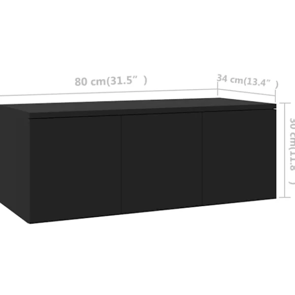 vidaXL Tv-Bänkar>Tv-bänk 80x34x30 cm konstruerat trä