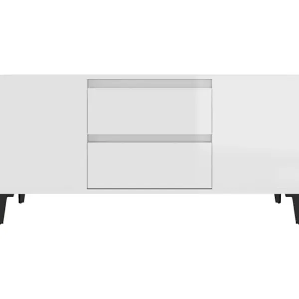 vidaXL Tv-Bänkar>Tv-bänk högglans 102x44,5x50 cm konstruerat trä