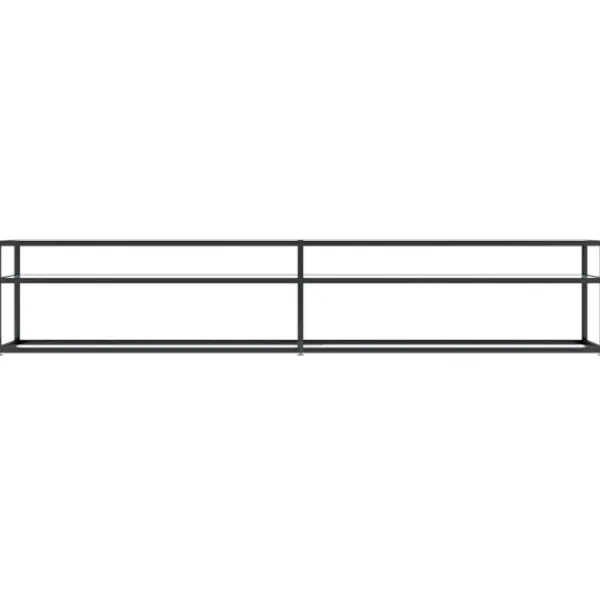 vidaXL Tv-Bänkar>Tv-bänk marmor 220x40x40,5 cm härdat glas